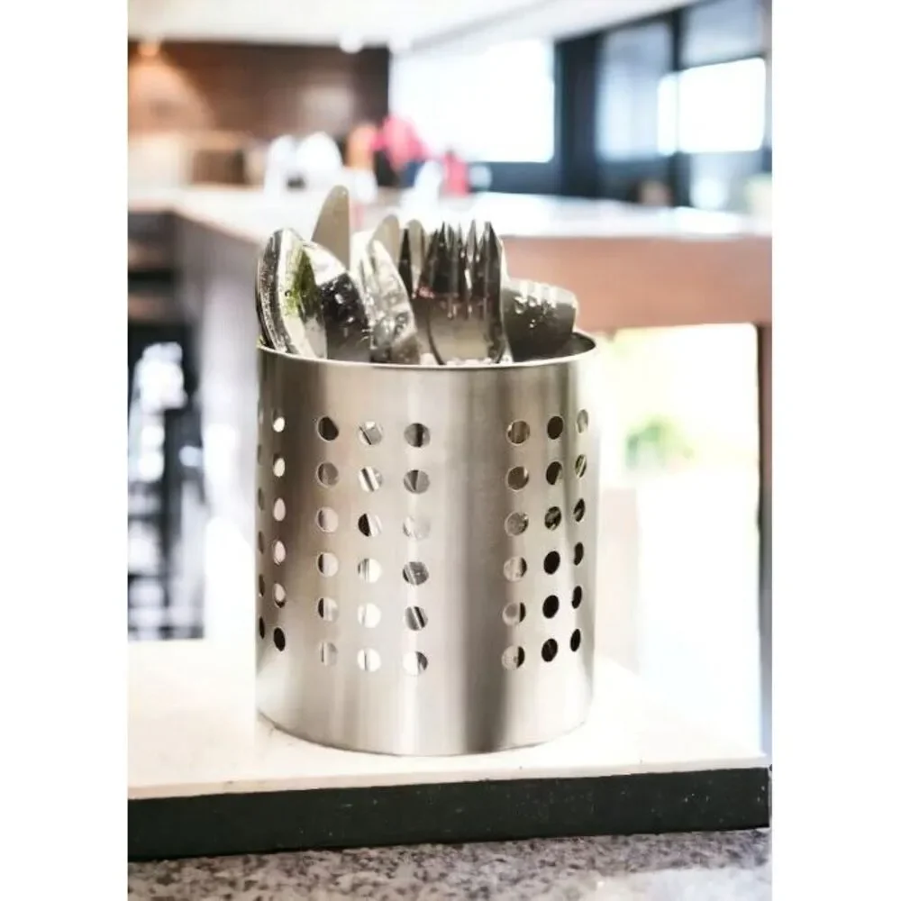 IKEA ORDNING Kitchen Utensil Holder Stainless Steel 5‎ 3/8 